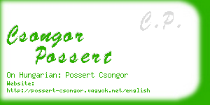 csongor possert business card